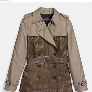 NWT coach leather trench coat